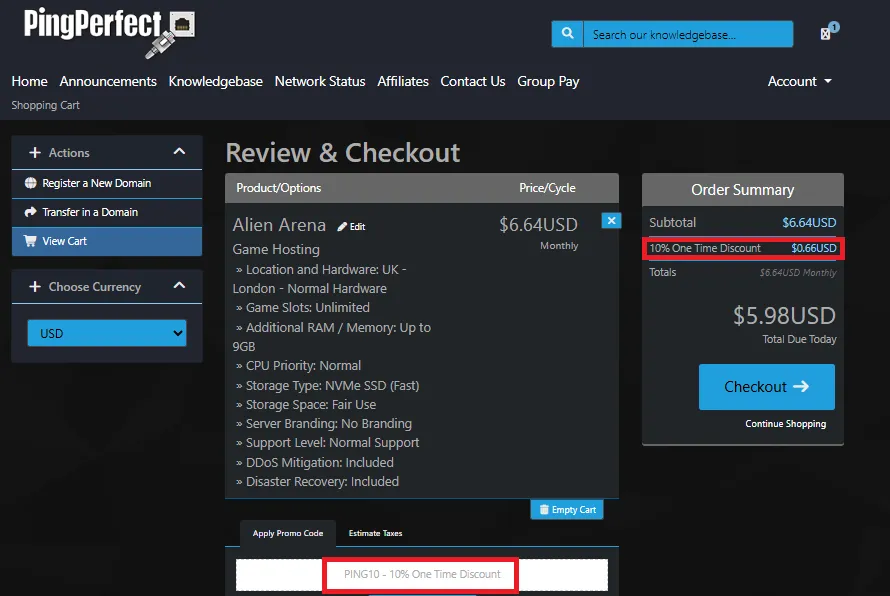 Pingperfect 10% off coupon code